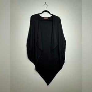 Tienda Ho Black Cotton Blend Sleeveless Cardigan